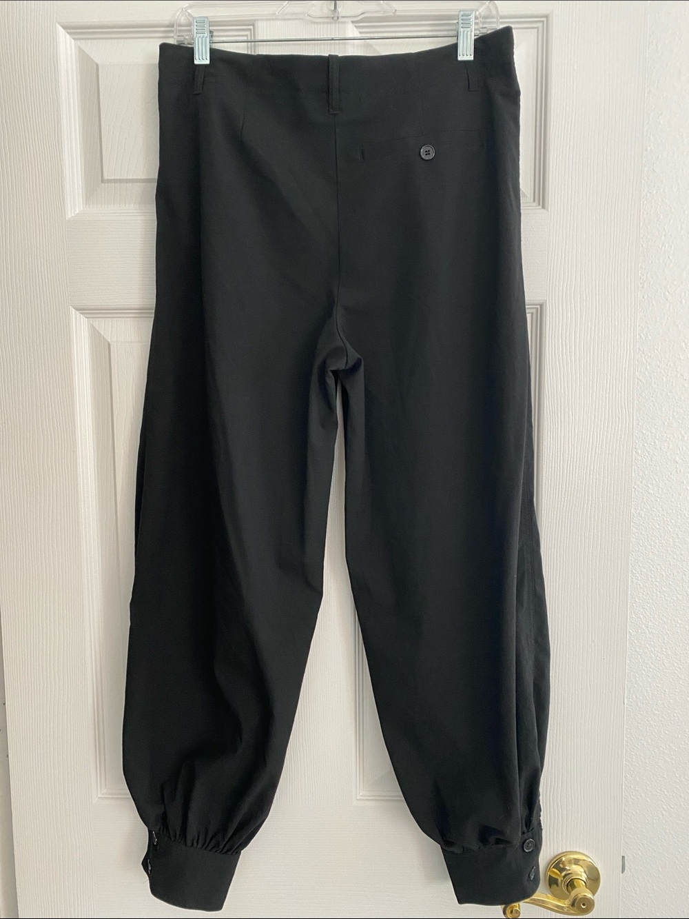 H&M Black Pleated Pants with Button Cuffs Size 6 - Picture 4 of 8